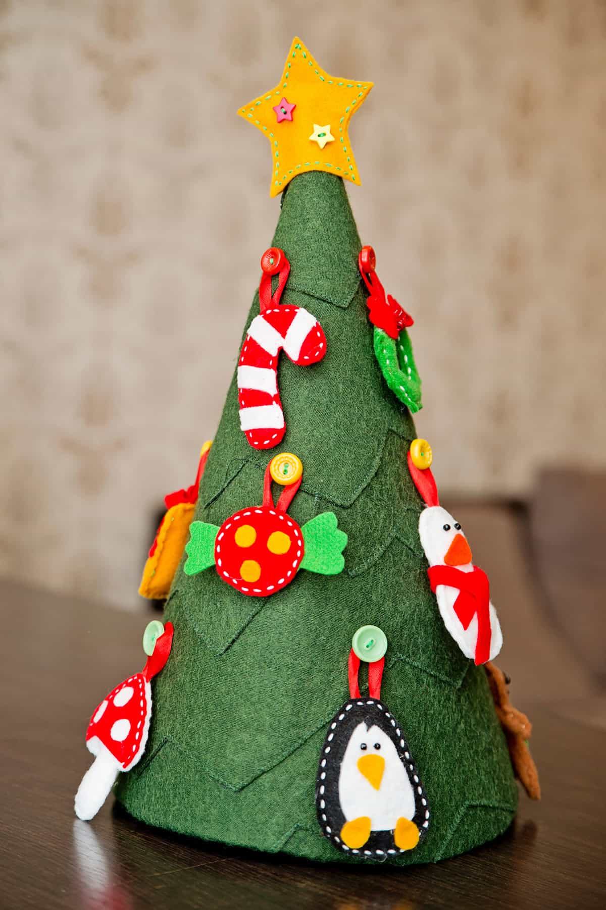 Felt Cone with Playful Ornaments