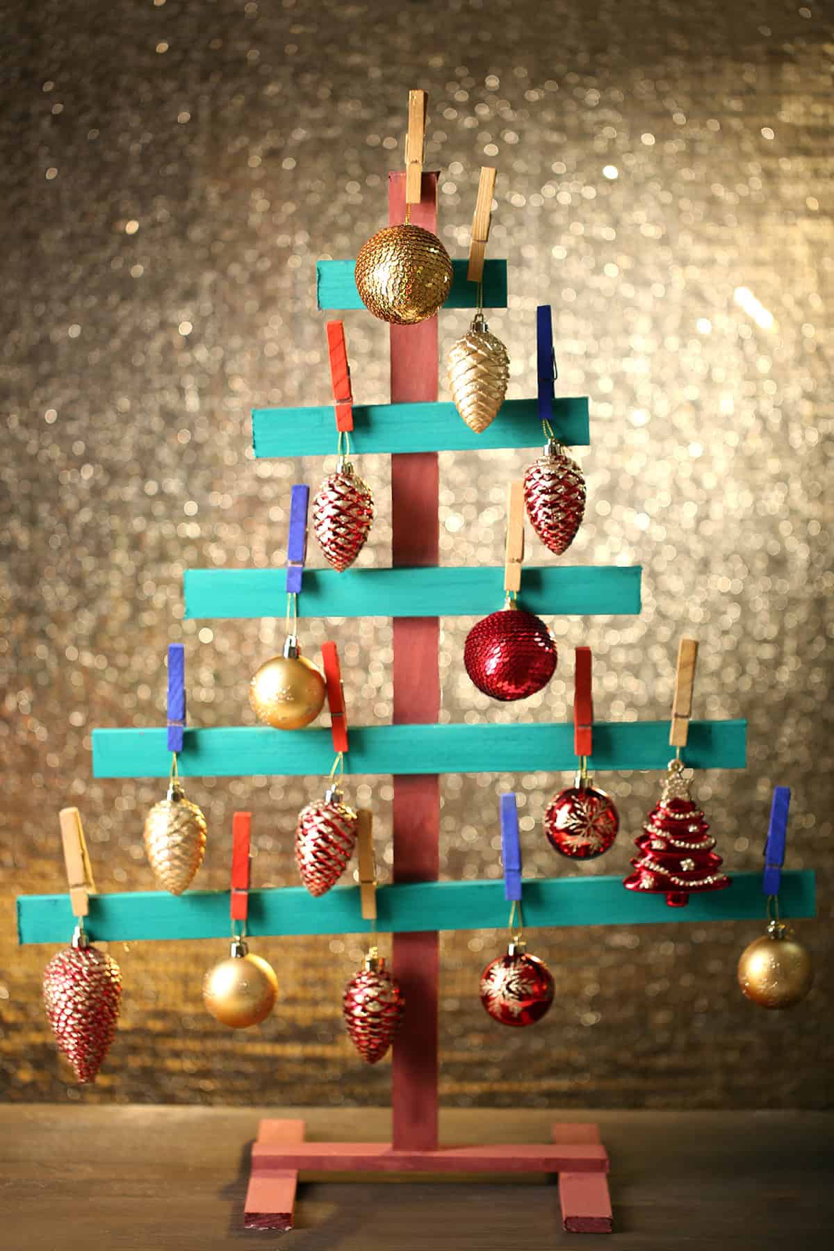 Geometric Wooden Slat Display