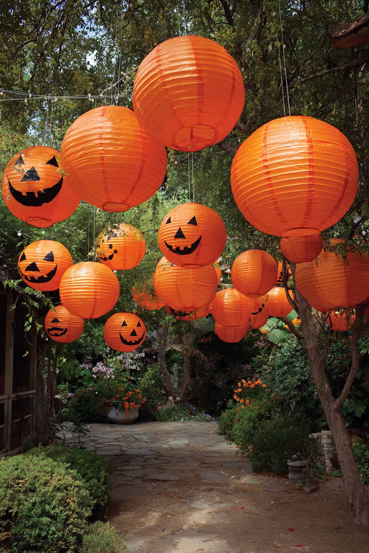 Hanging Paper Lantern Faces