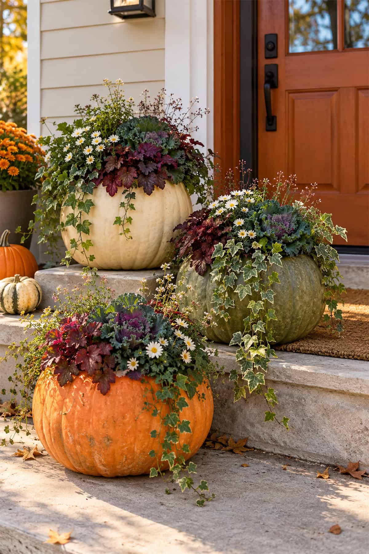 Hollow Pumpkin Planters