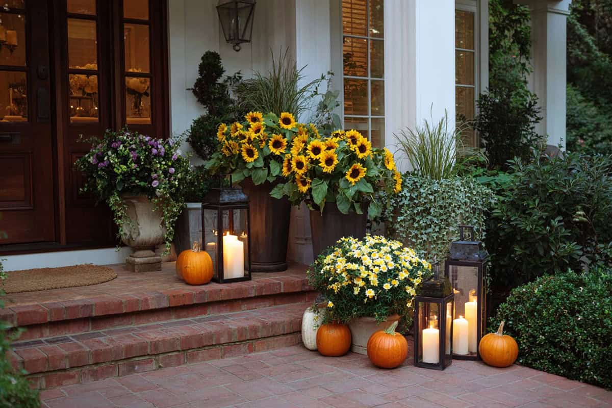 Lantern & Planter Pairing