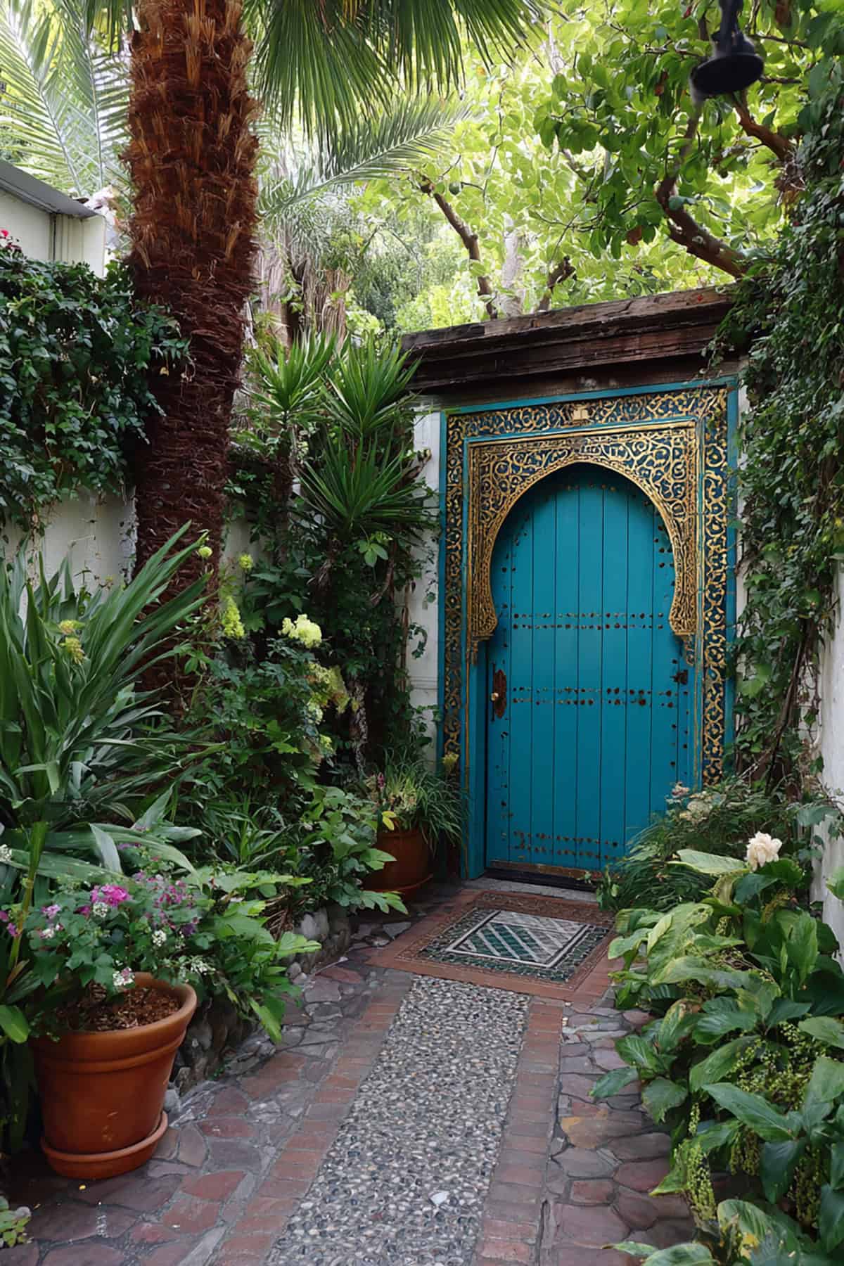 Moroccan Inspired Carved Arch Gate