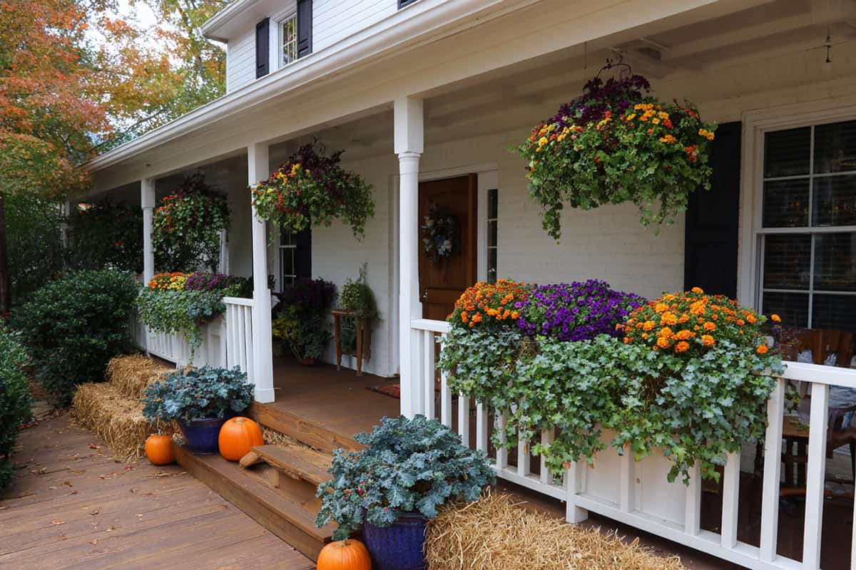 Porch Rail Hanging Planters