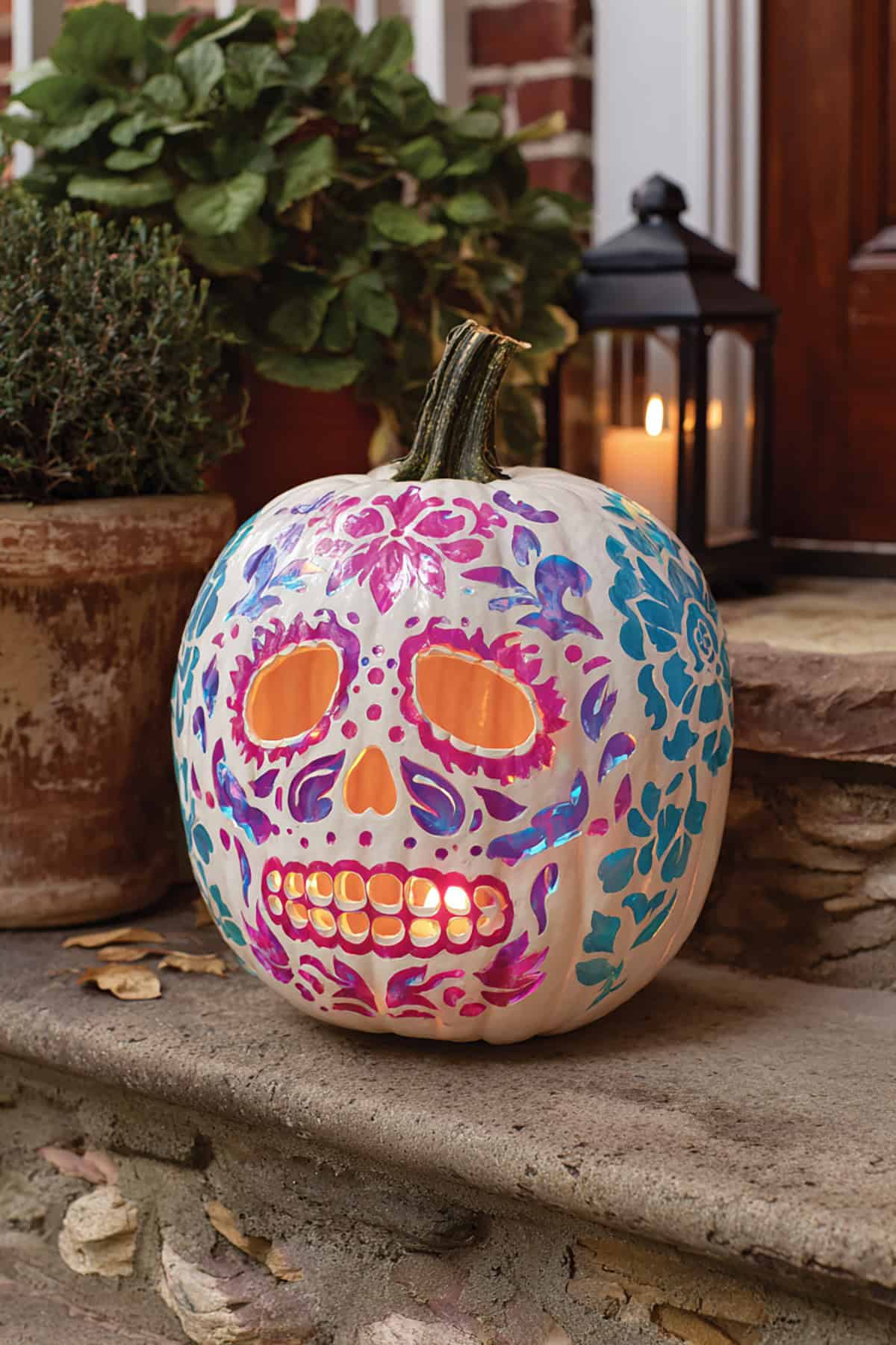 Sugar Skull Pumpkin