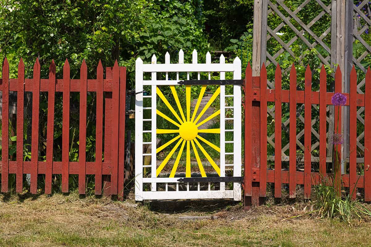 Sunburst Wooden Gate