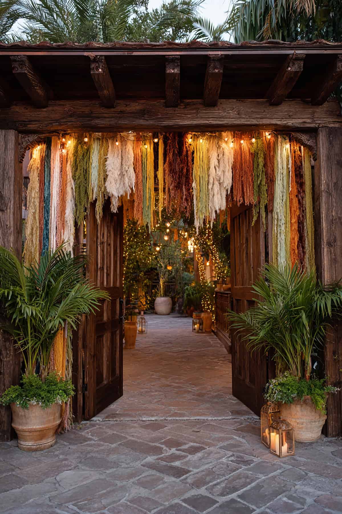 Tassel and Feather Curtain Portal