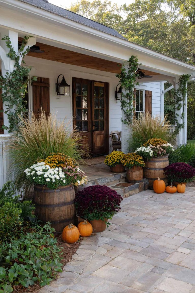 40 Cozy Fall Planters For the Front Porch