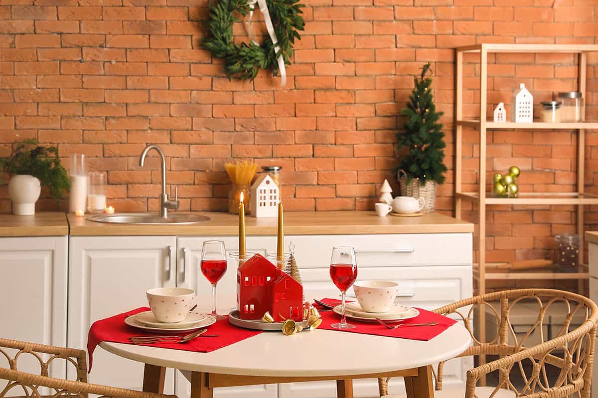 Brick Walls and Candlelight at Dinnertime