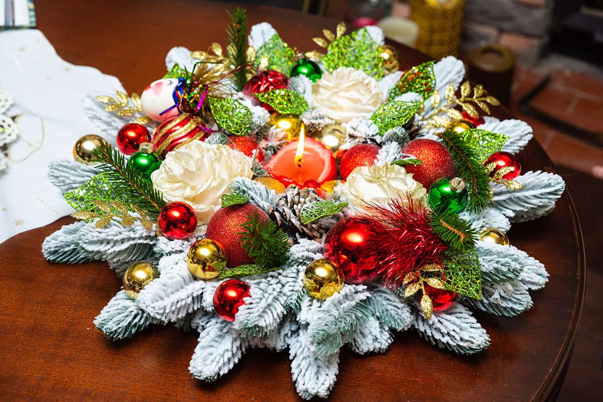 Candlelit Centerpiece Wreath