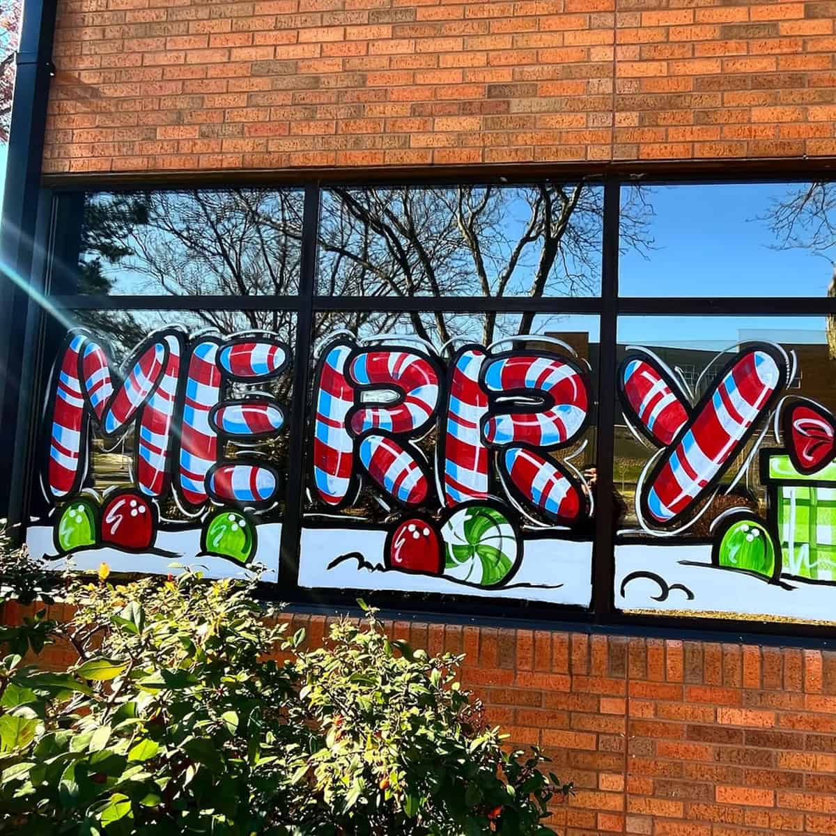 Candy Cane Lettering with a Pop of Fun