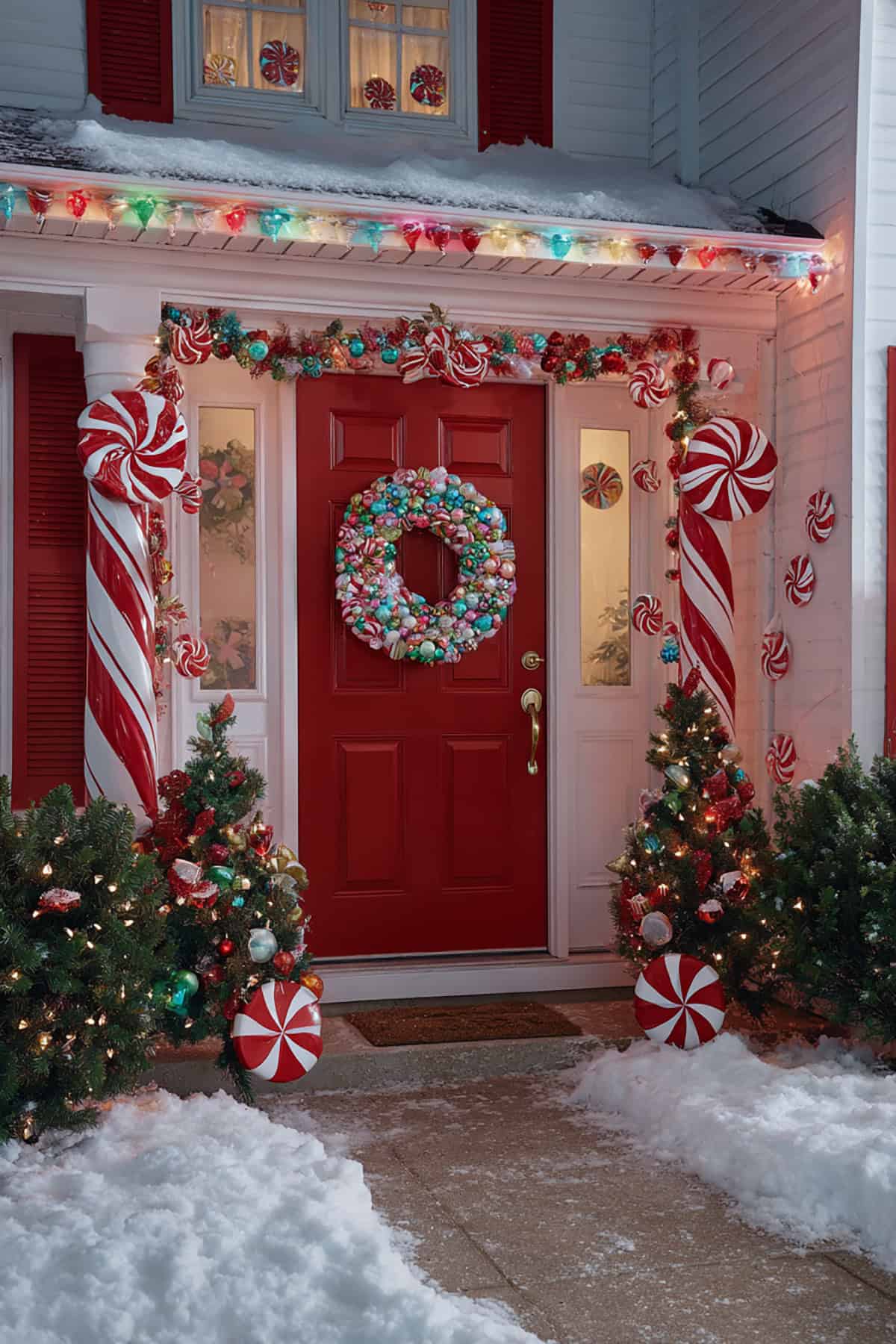 Candy Cane Wonderland Door