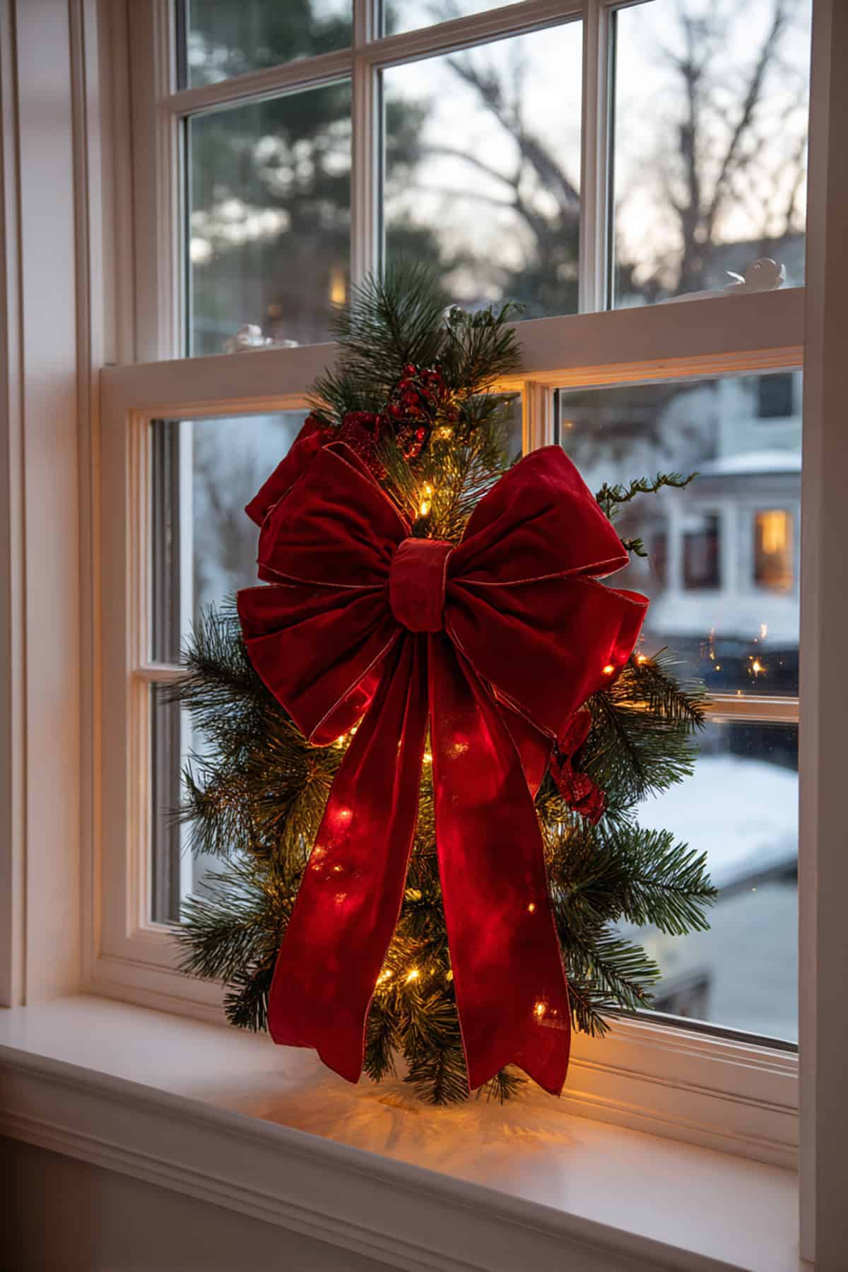 Classic Red Bow Centerpiece
