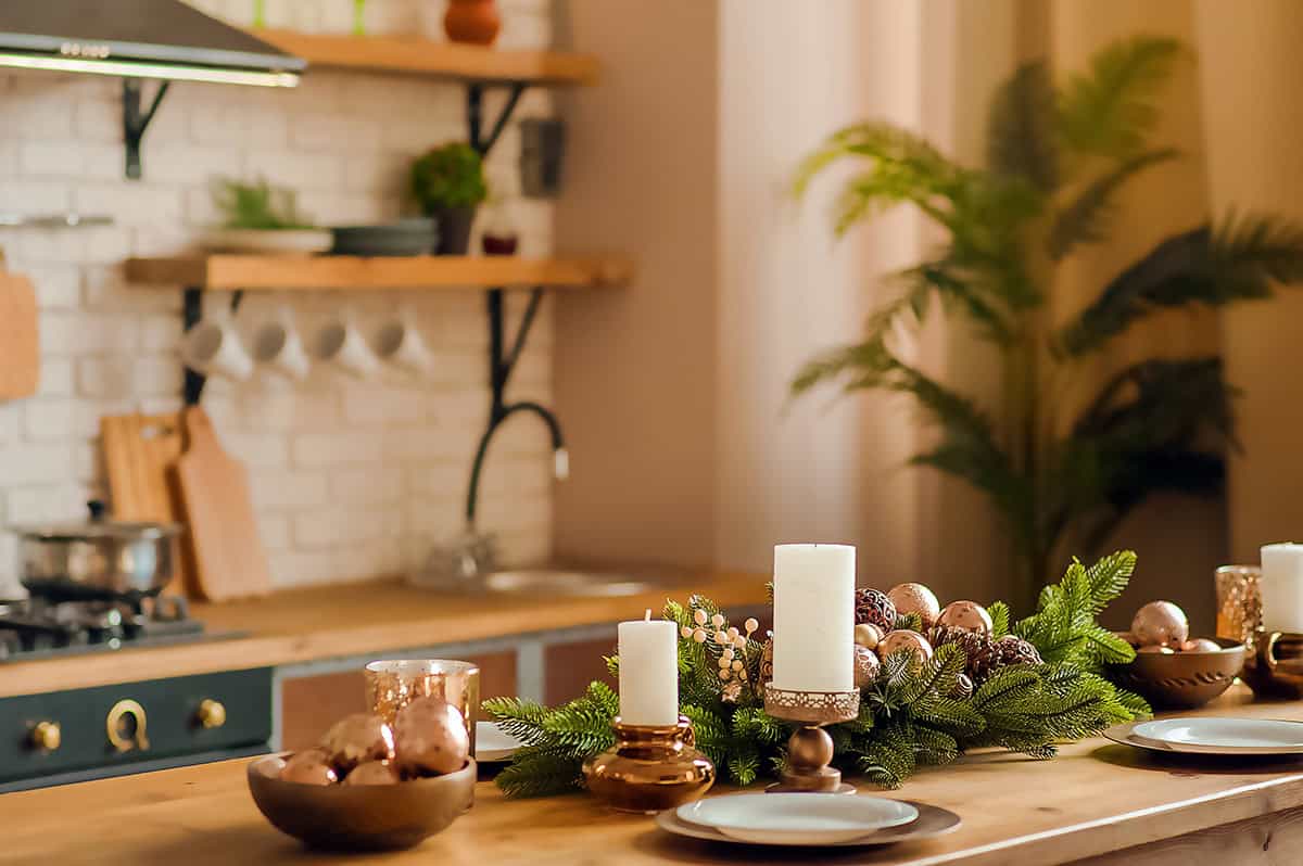 Copper Warmth and Pine Detail