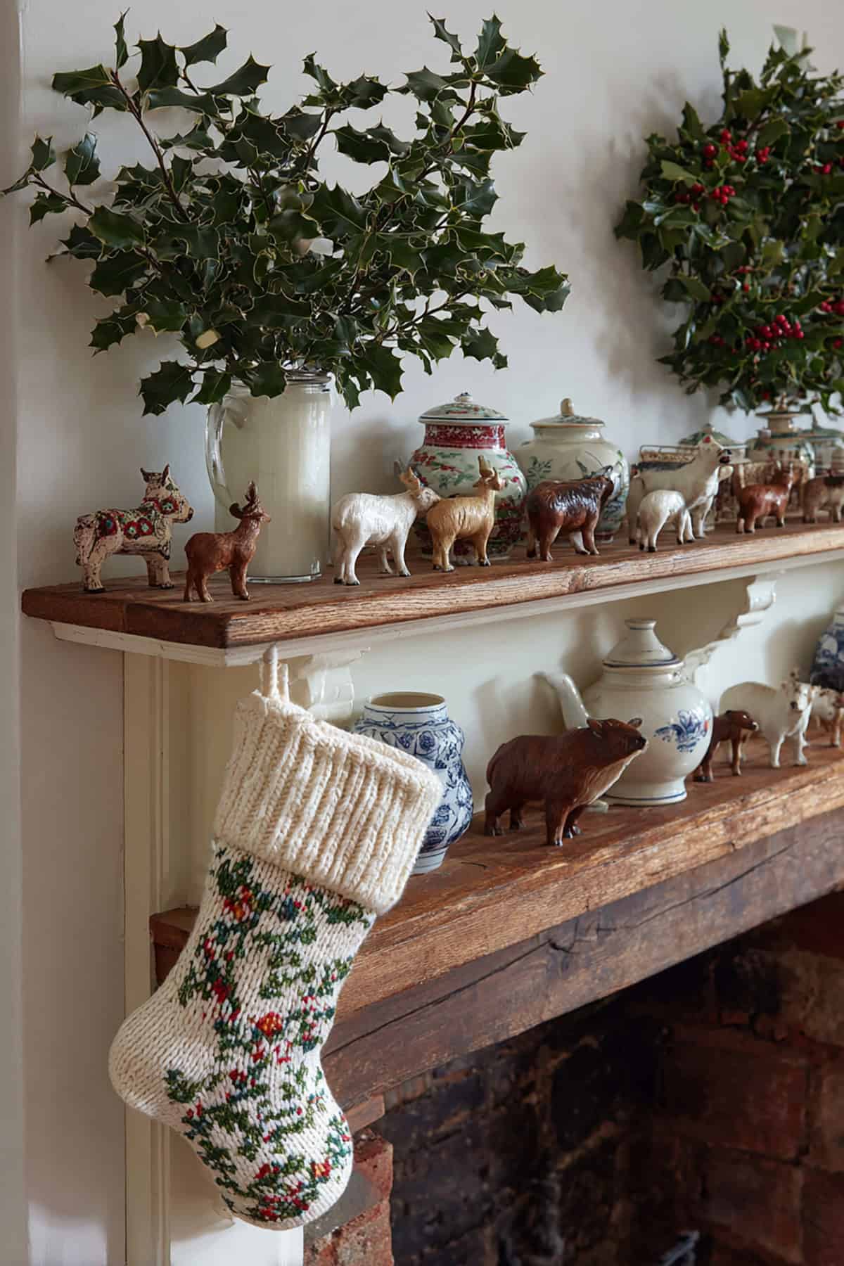 Cottage Christmas Shelf