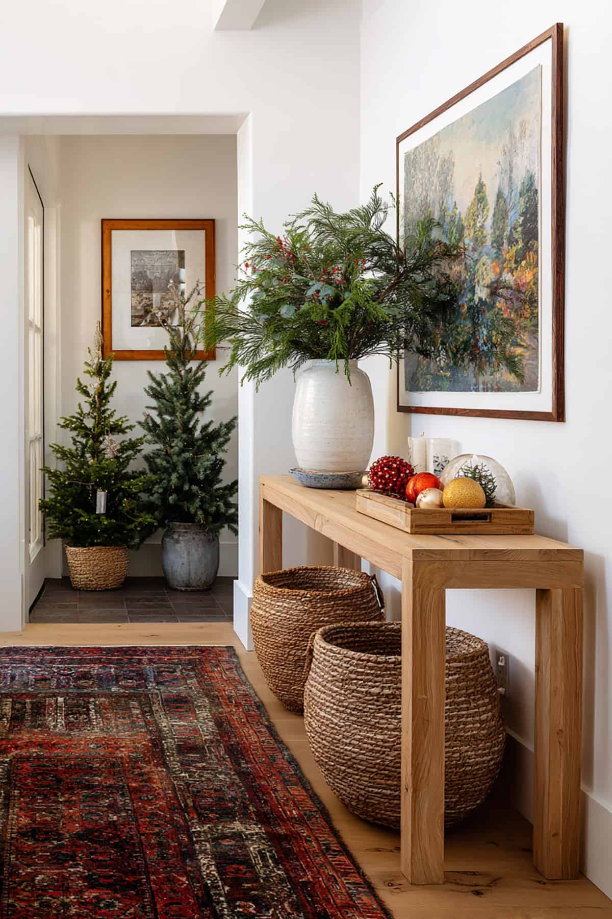 Entryway Console with Holiday Vignettes