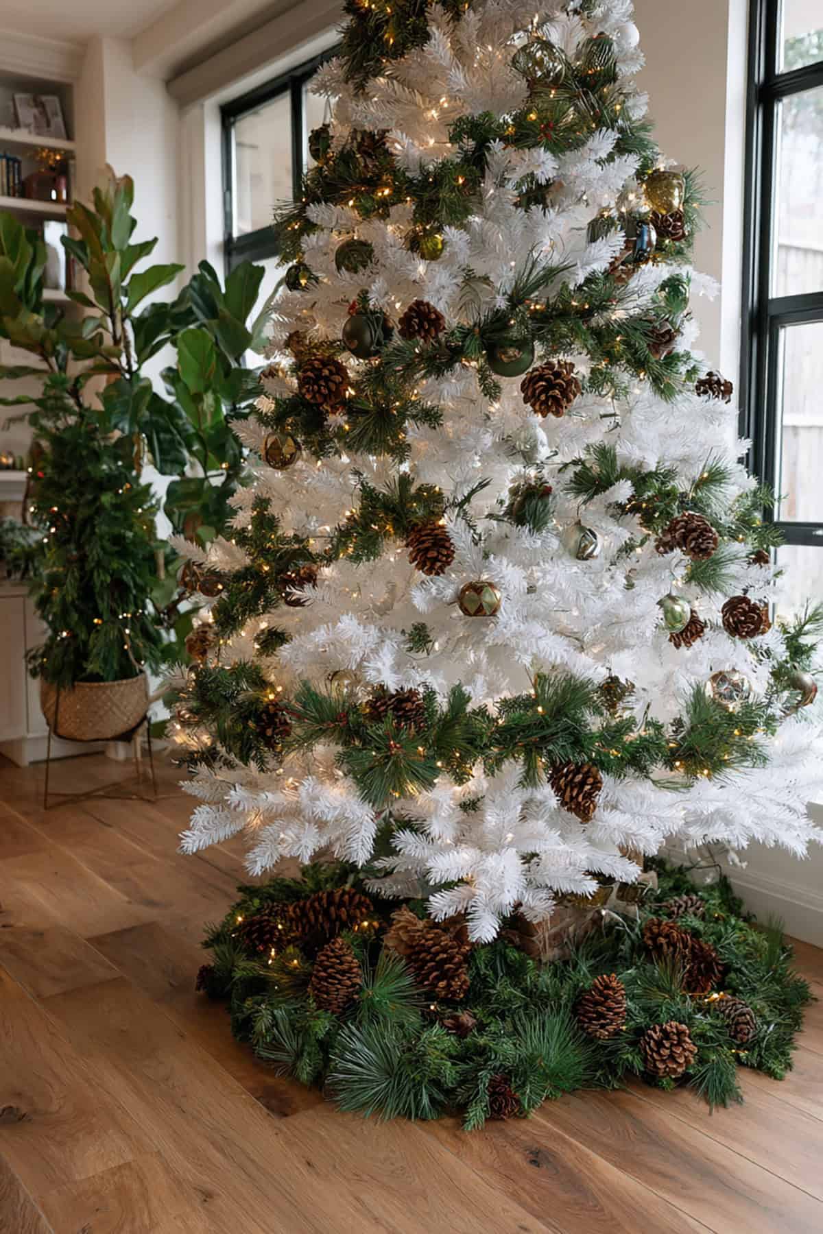 Evergreen Tipped Snow Tree