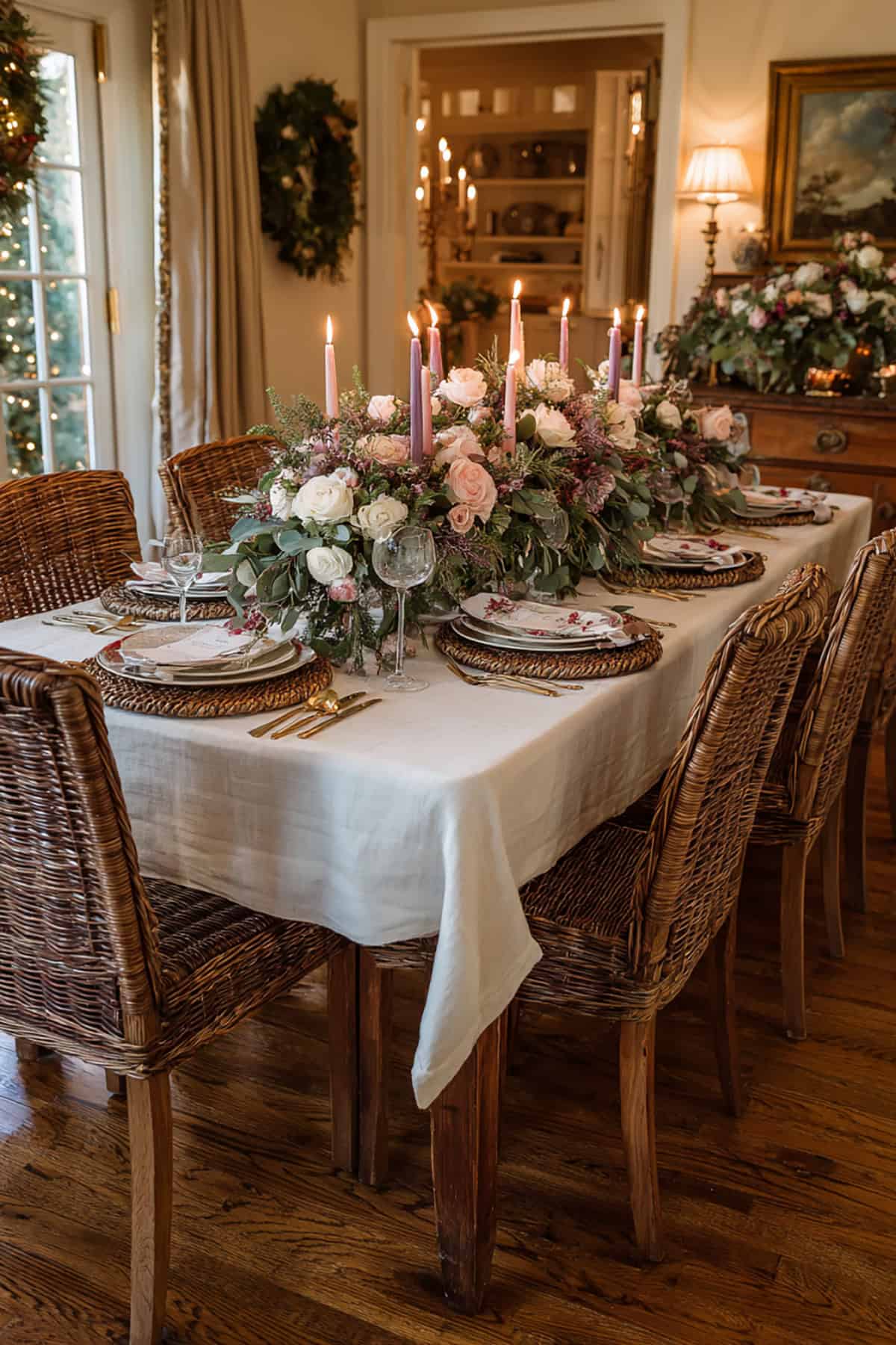 French Country Floral Tablescape