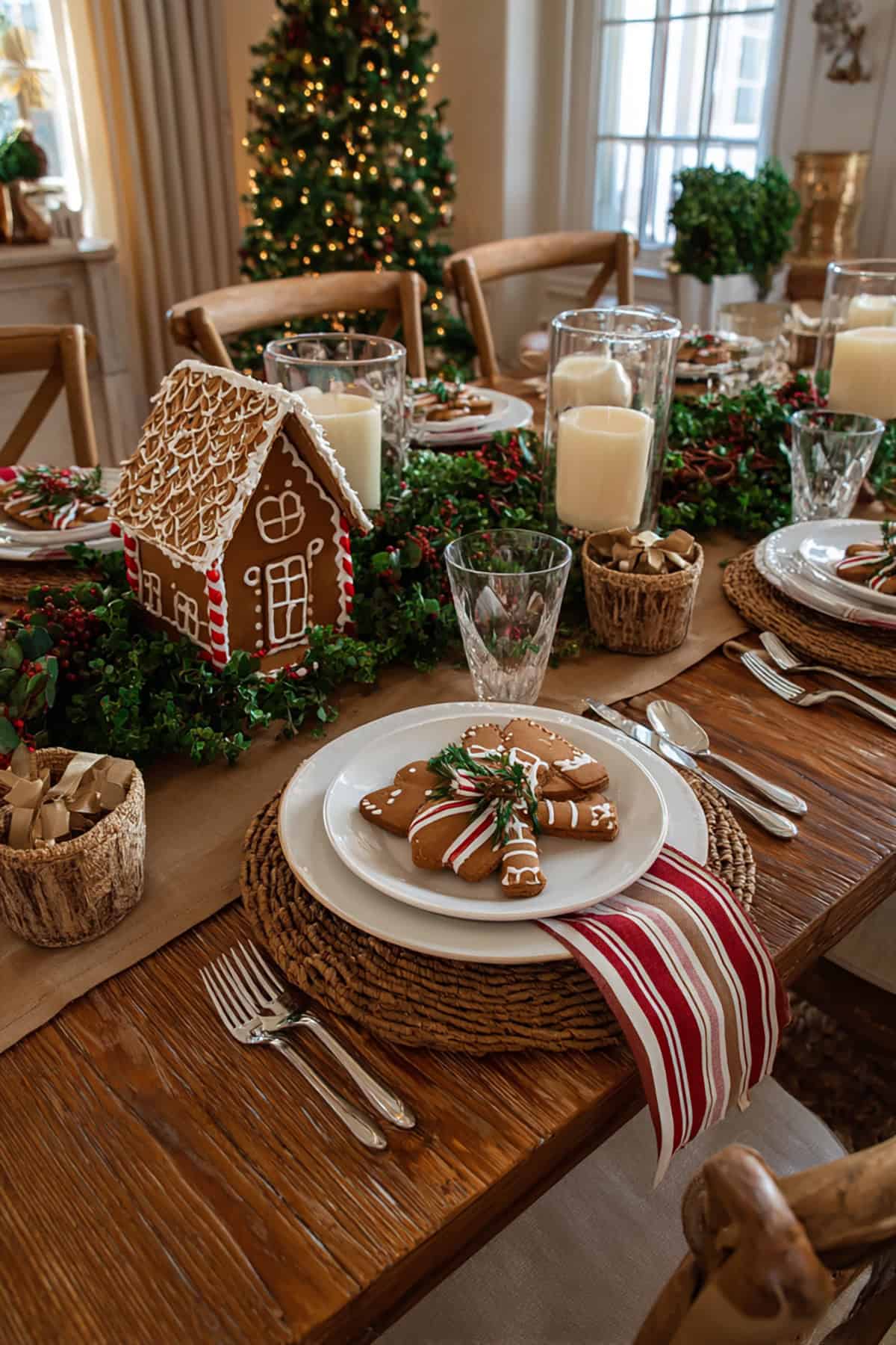 Gingerbread Inspired Christmas Table