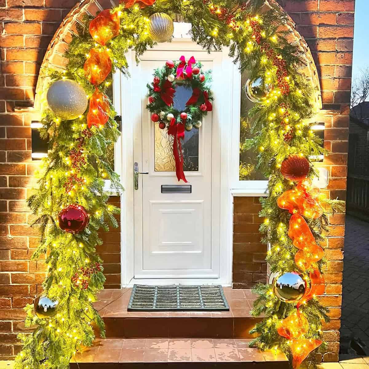 Golden Glow Christmas Entrance