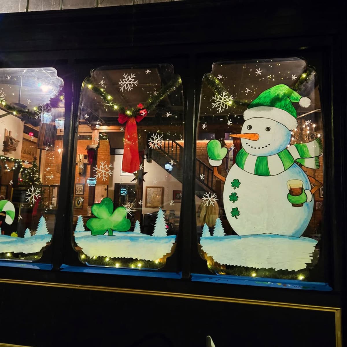 Irish Cheer Snowman Scene