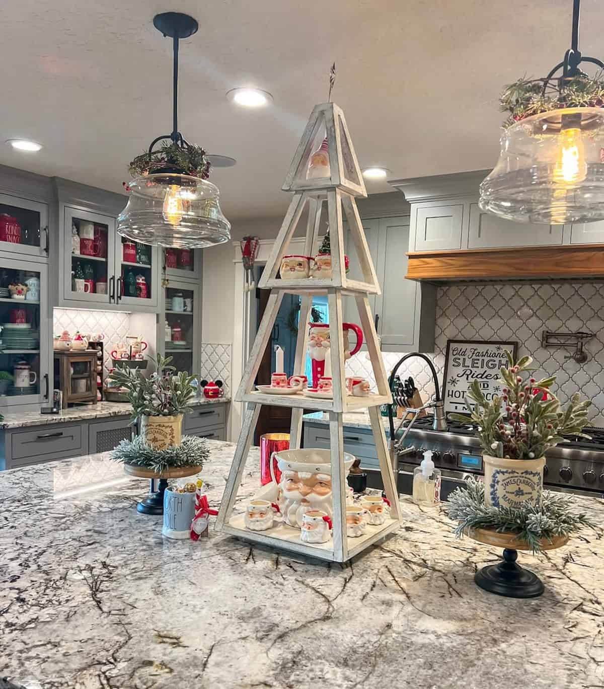 Layered Mug Tree Centerpiece