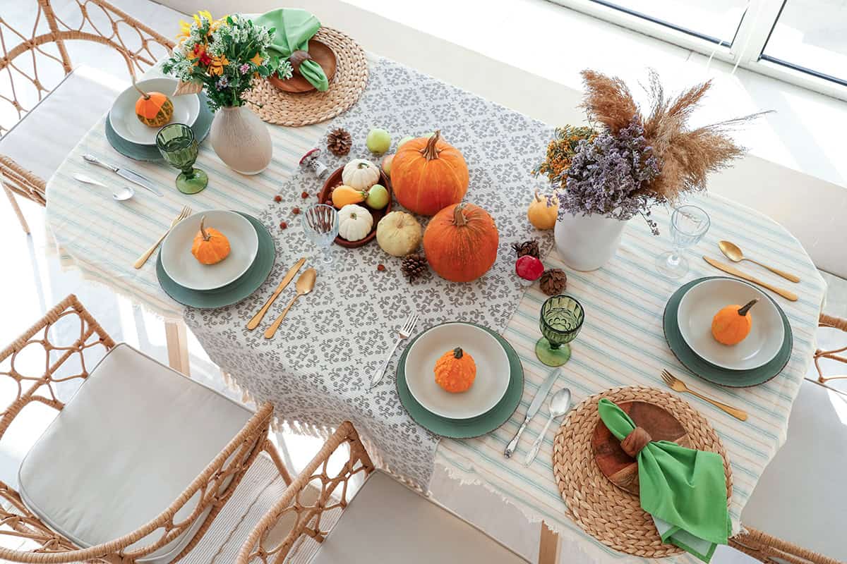 Light and Airy Table with Fresh Greens