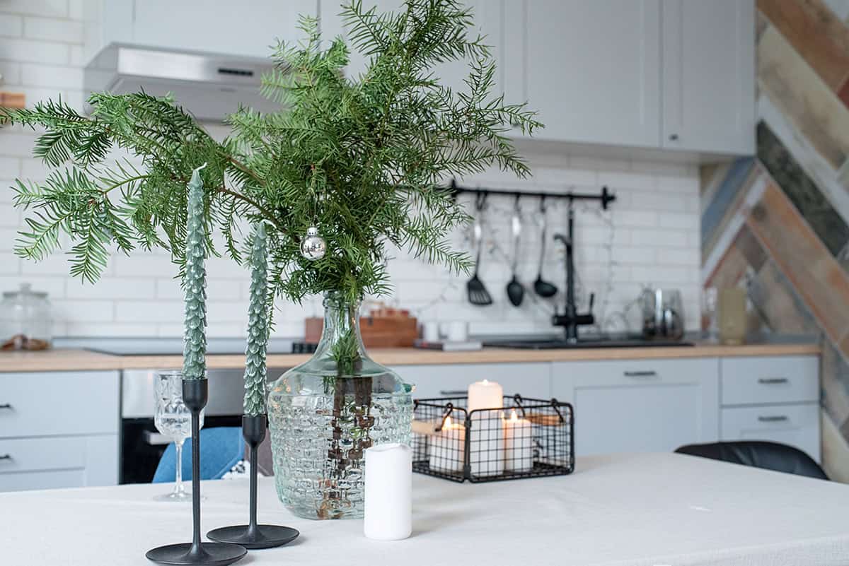 Minimal Holiday Touch with Greenery