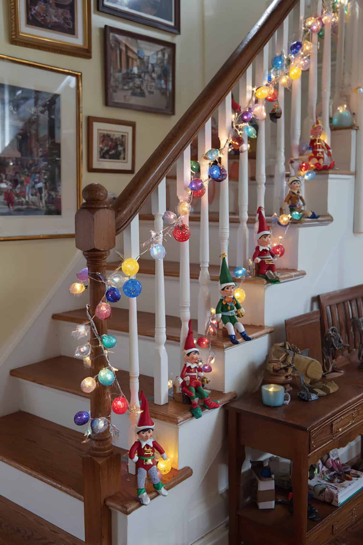 Playful Elves and Twinkling Lights