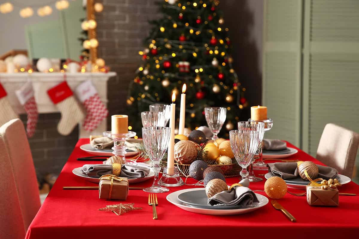 Red and Gold Holiday Arrangement