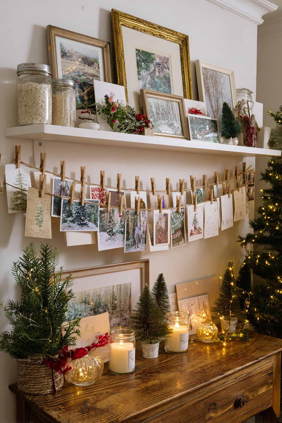Shelf of Christmas Cards and Winter Art