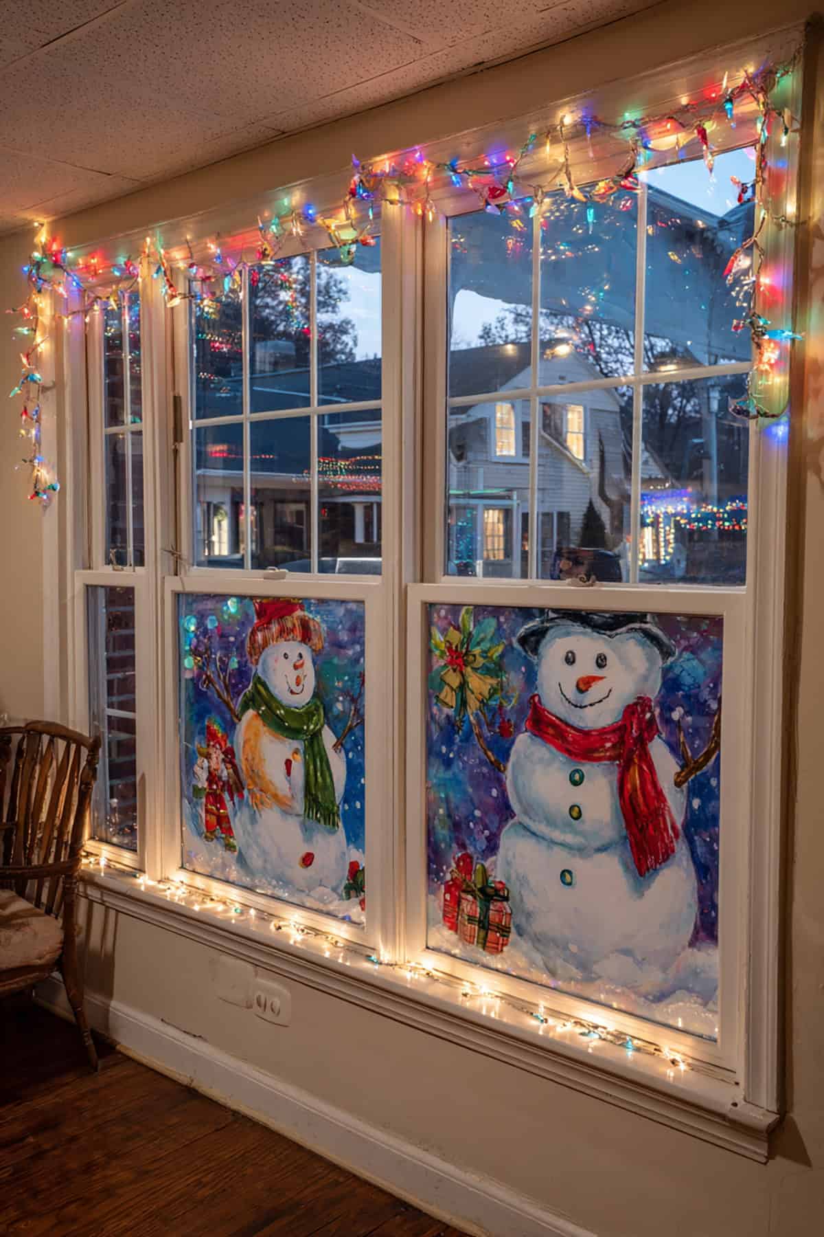 Snowman Window Art