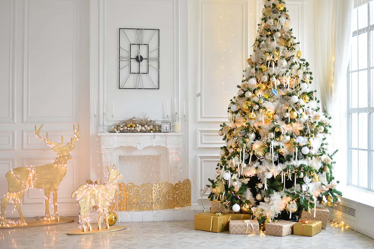 White Tree with Layers of Gold and Light