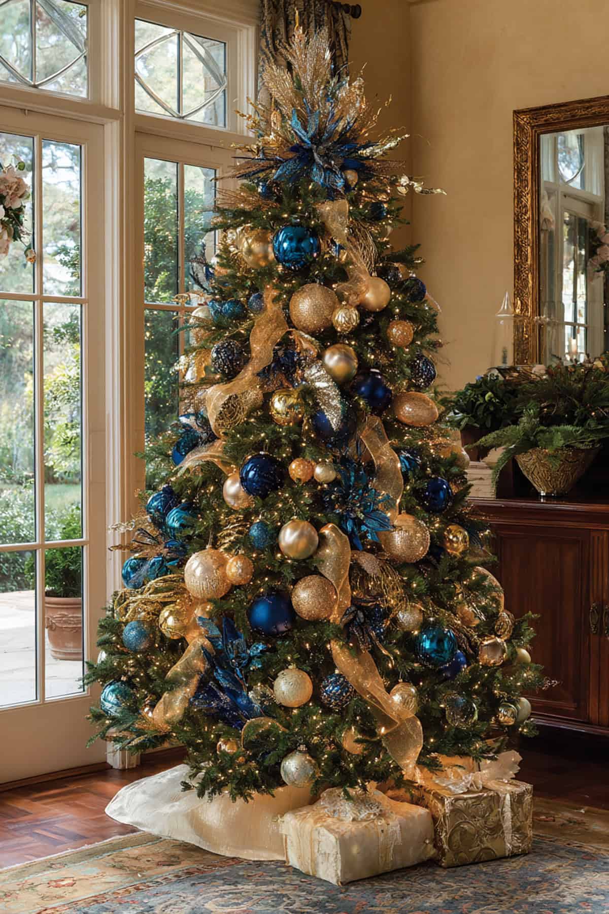Blue & Champagne Sparkle Tree