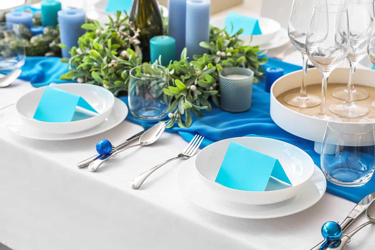 Blue Table Setup