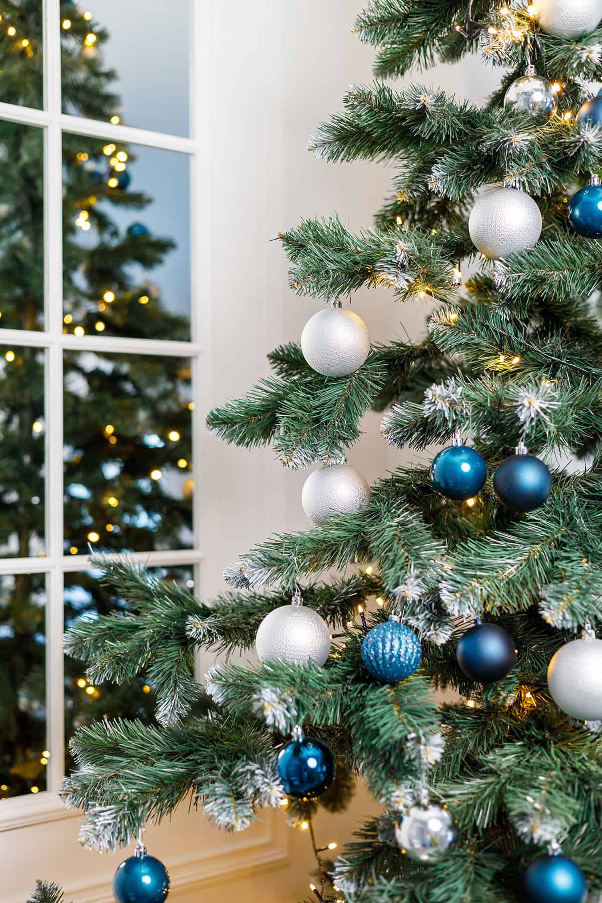 Blue and Silver Ornament Tree