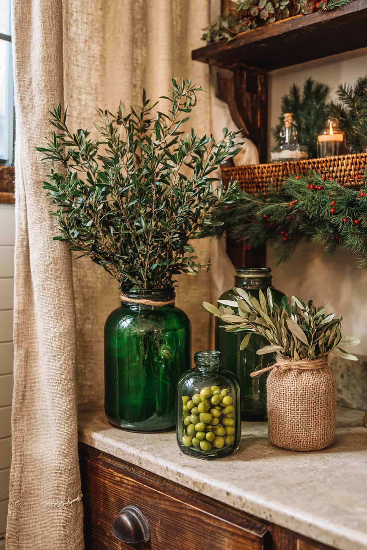 Botanical Christmas Bathroom