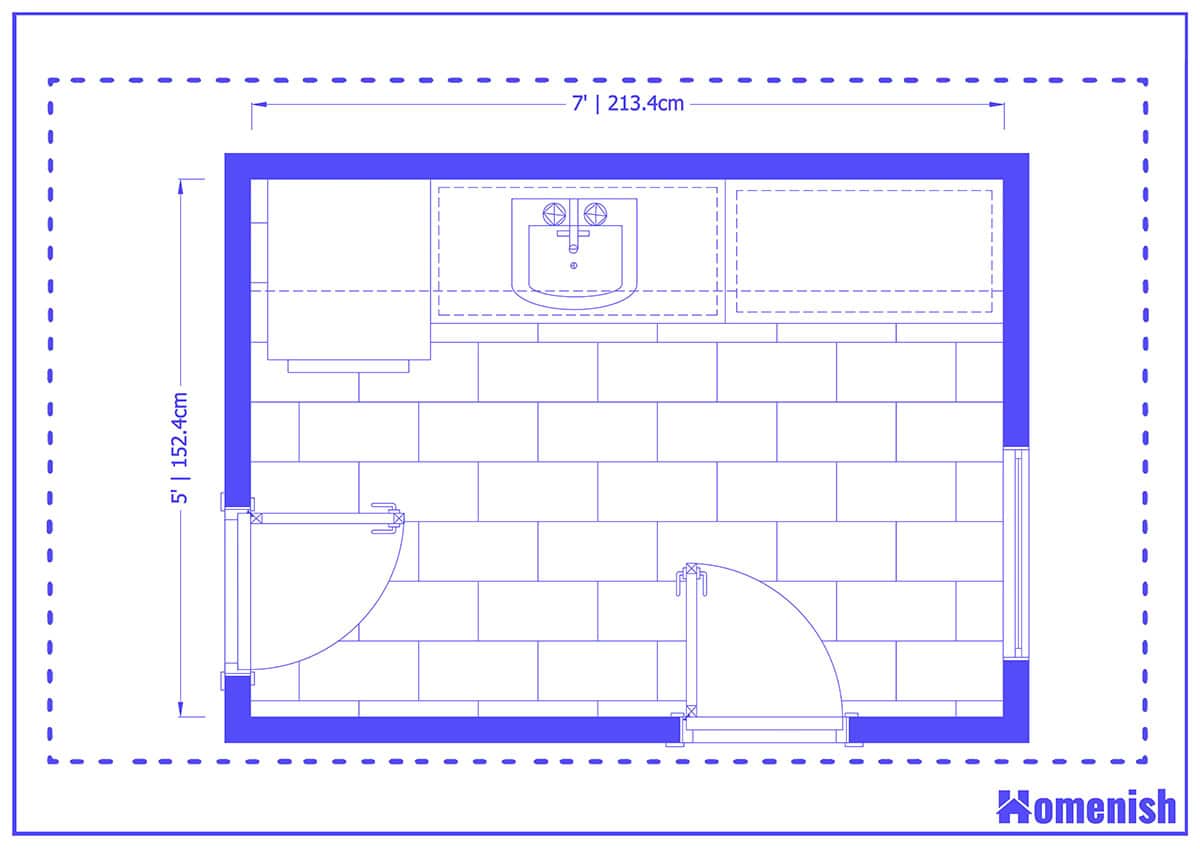 Built in Modern Laundry Room Layout
