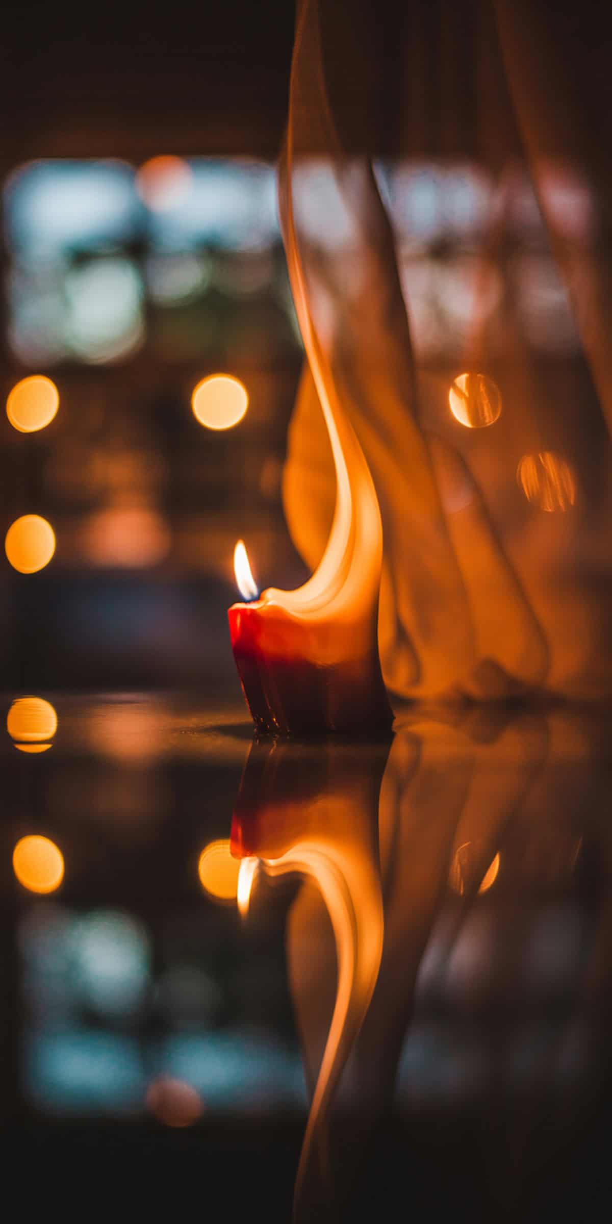 Candle Flame Reflection