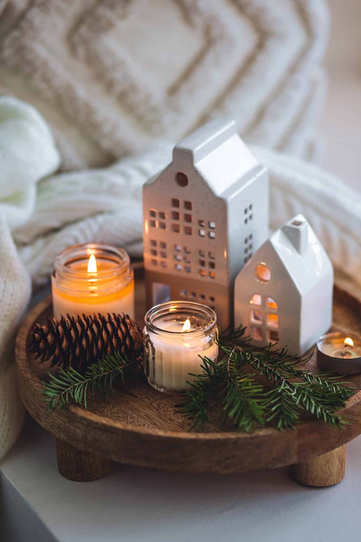 Candlelight Village Tray Display