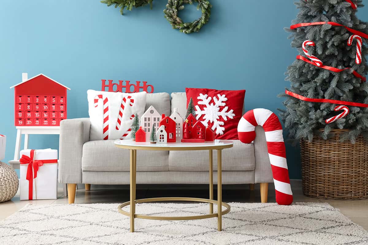 Candy Cane Village Table