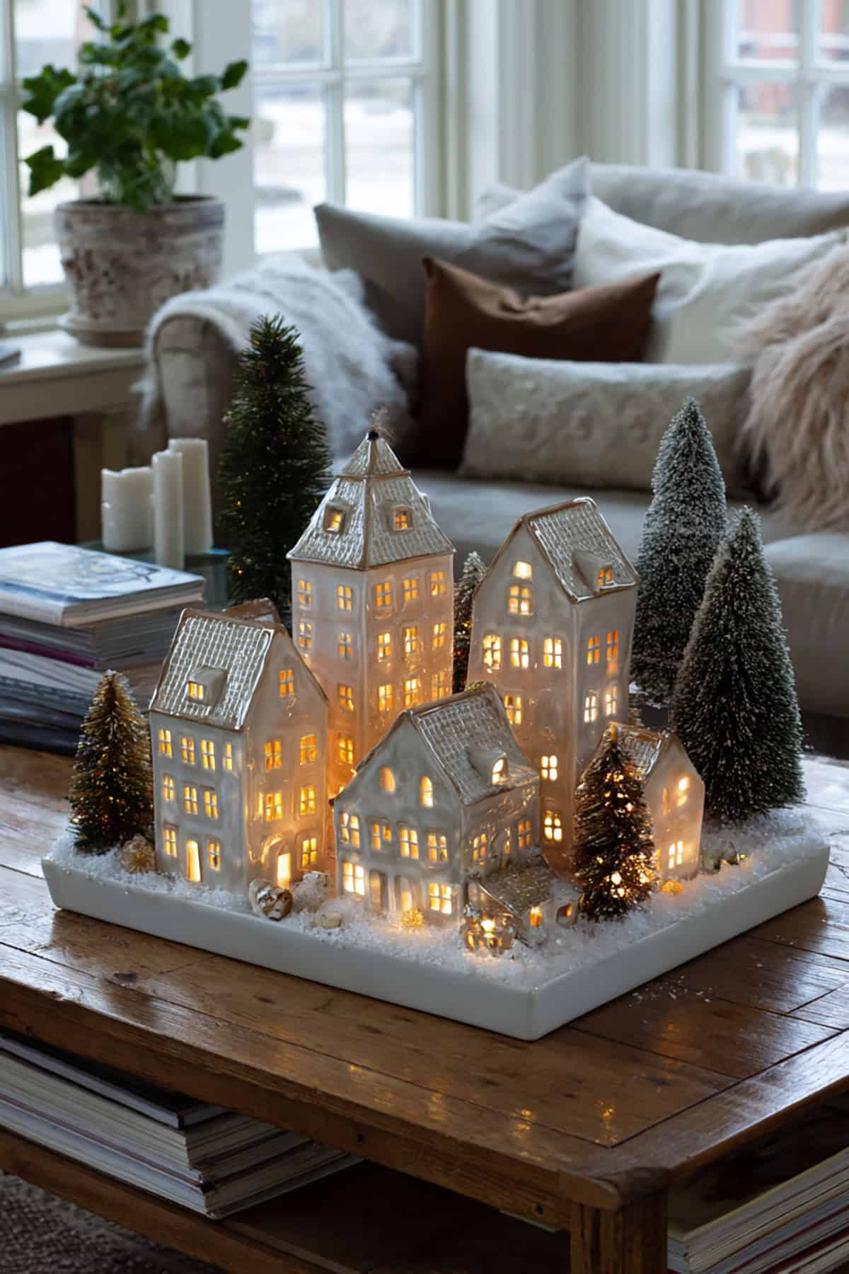 Ceramic House Lantern Village