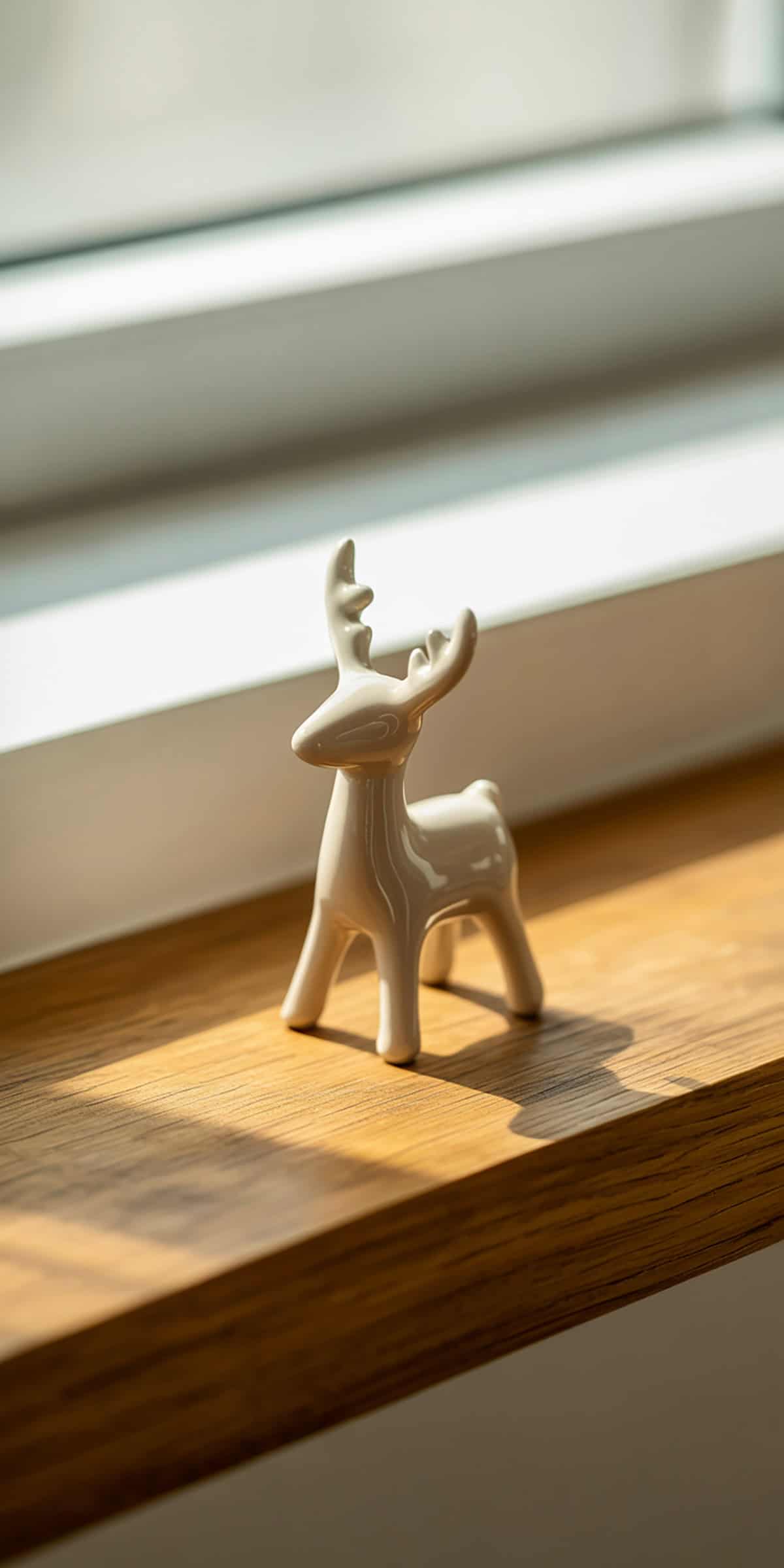 Ceramic Reindeer on Shelf