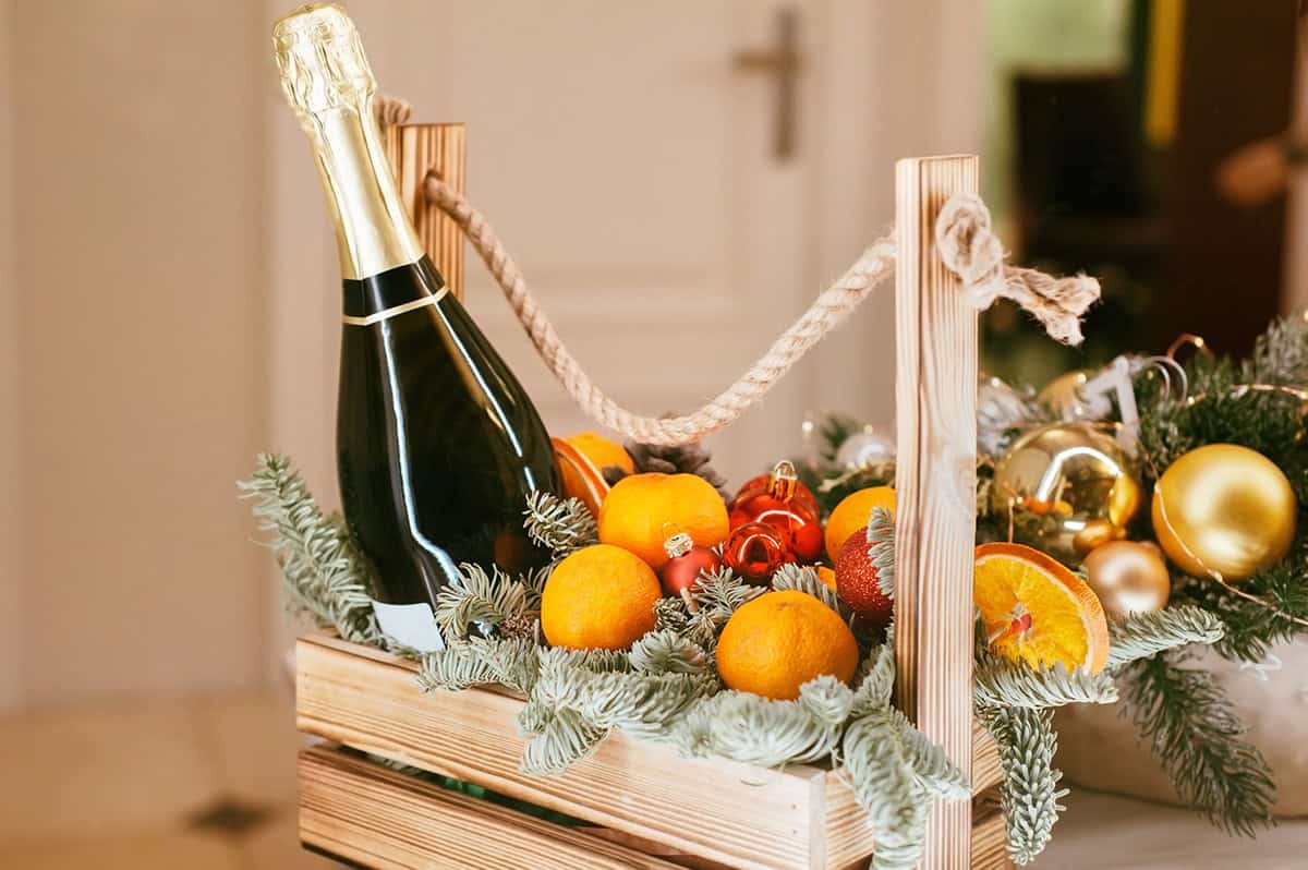 Champagne and Citrus Basket