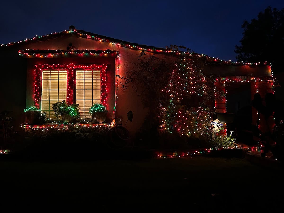 Classic Red and Green House Lights
