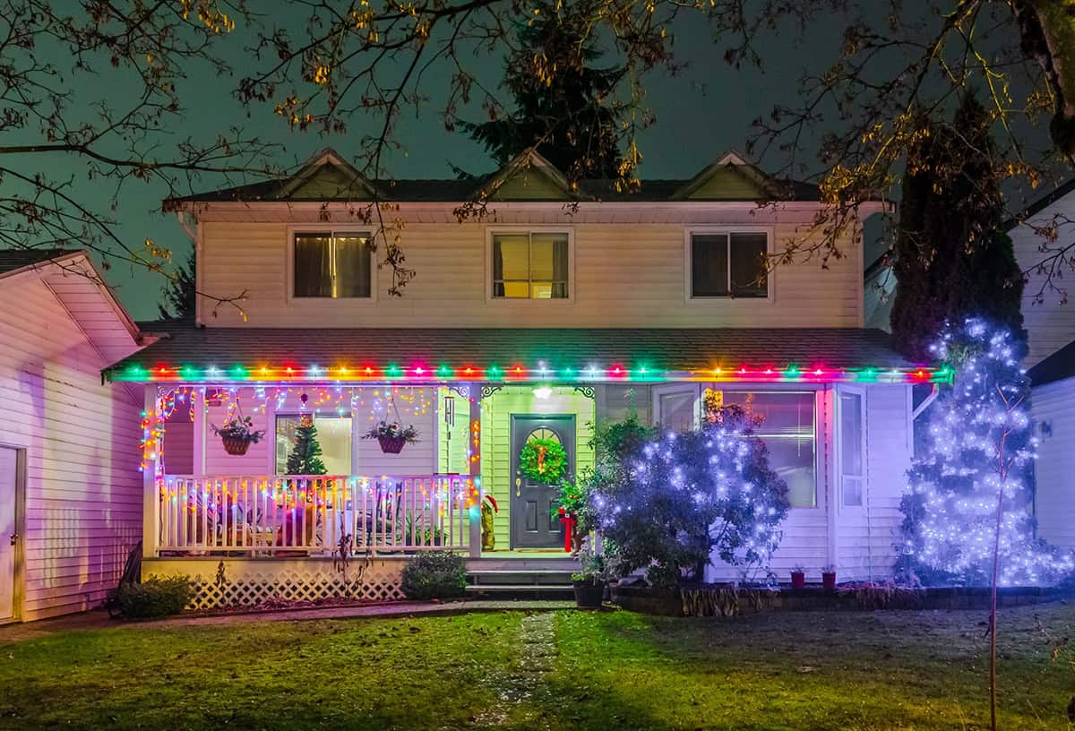 Colorful Porch Display on a Family Home