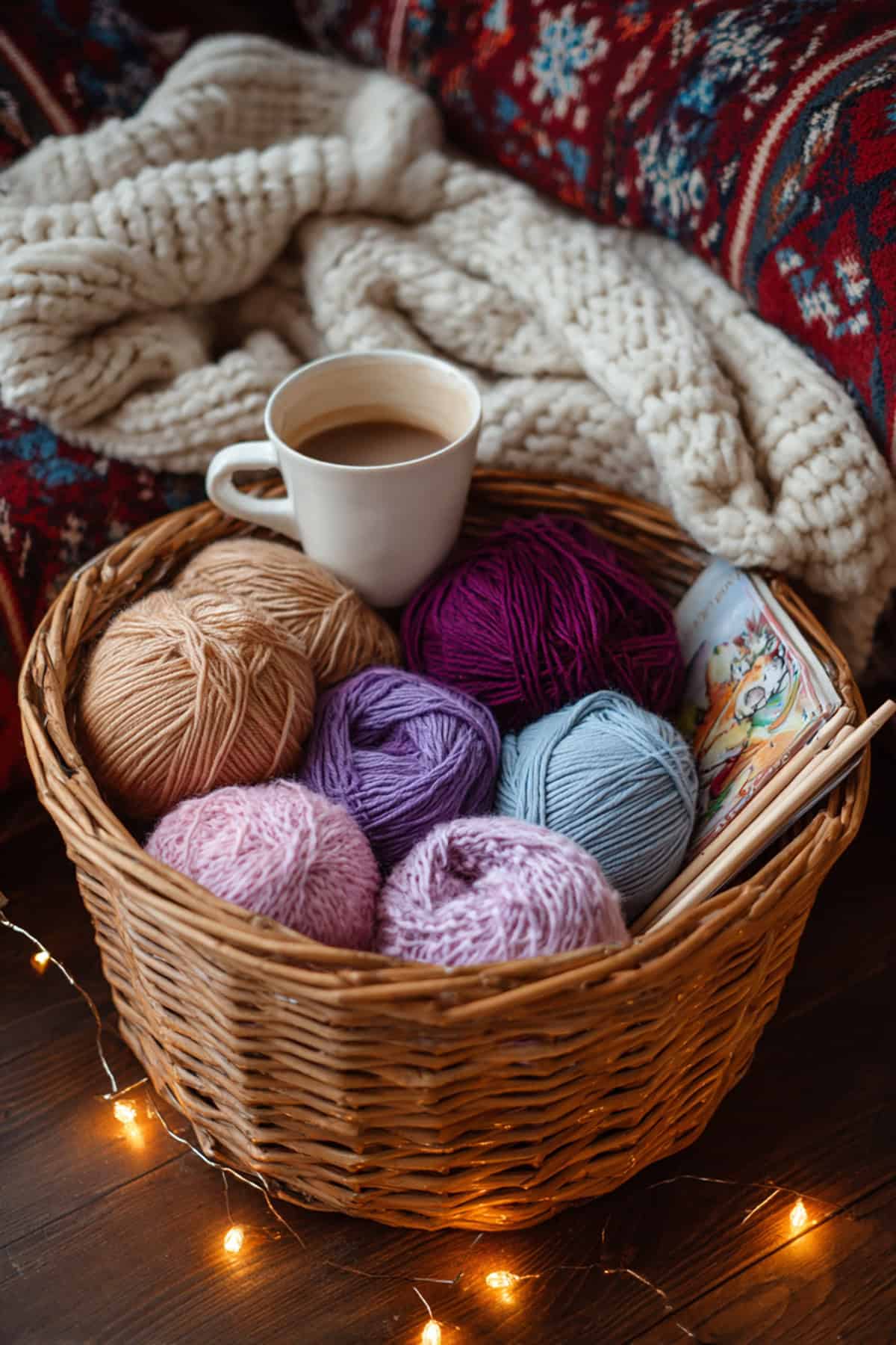 Cozy Knitting Basket