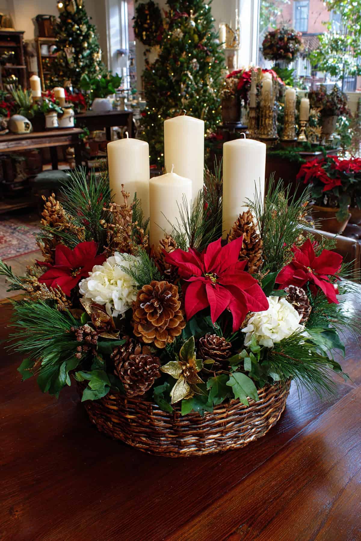 Floral Candle Basket