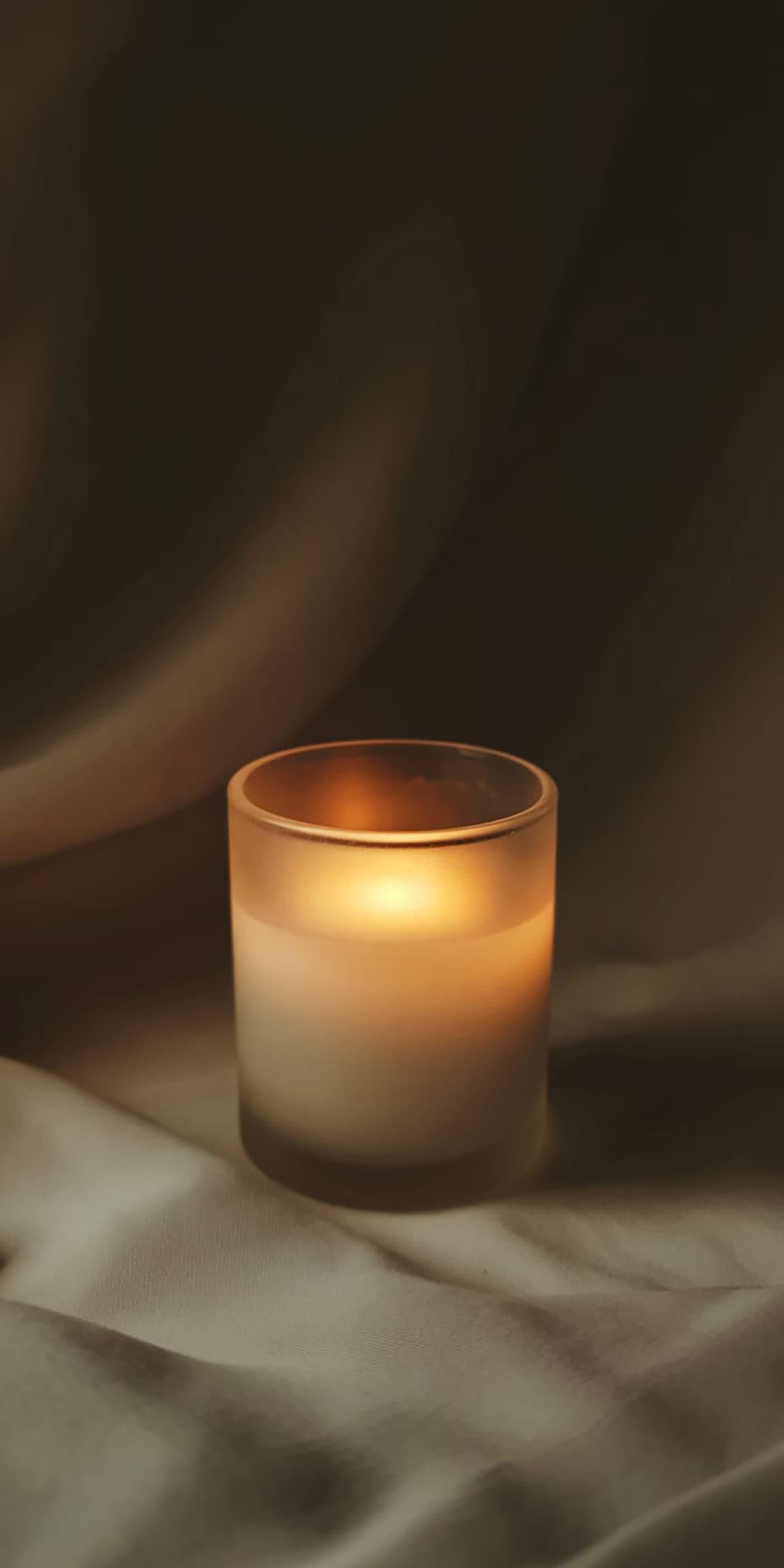 Frosted Glass Candle Holder
