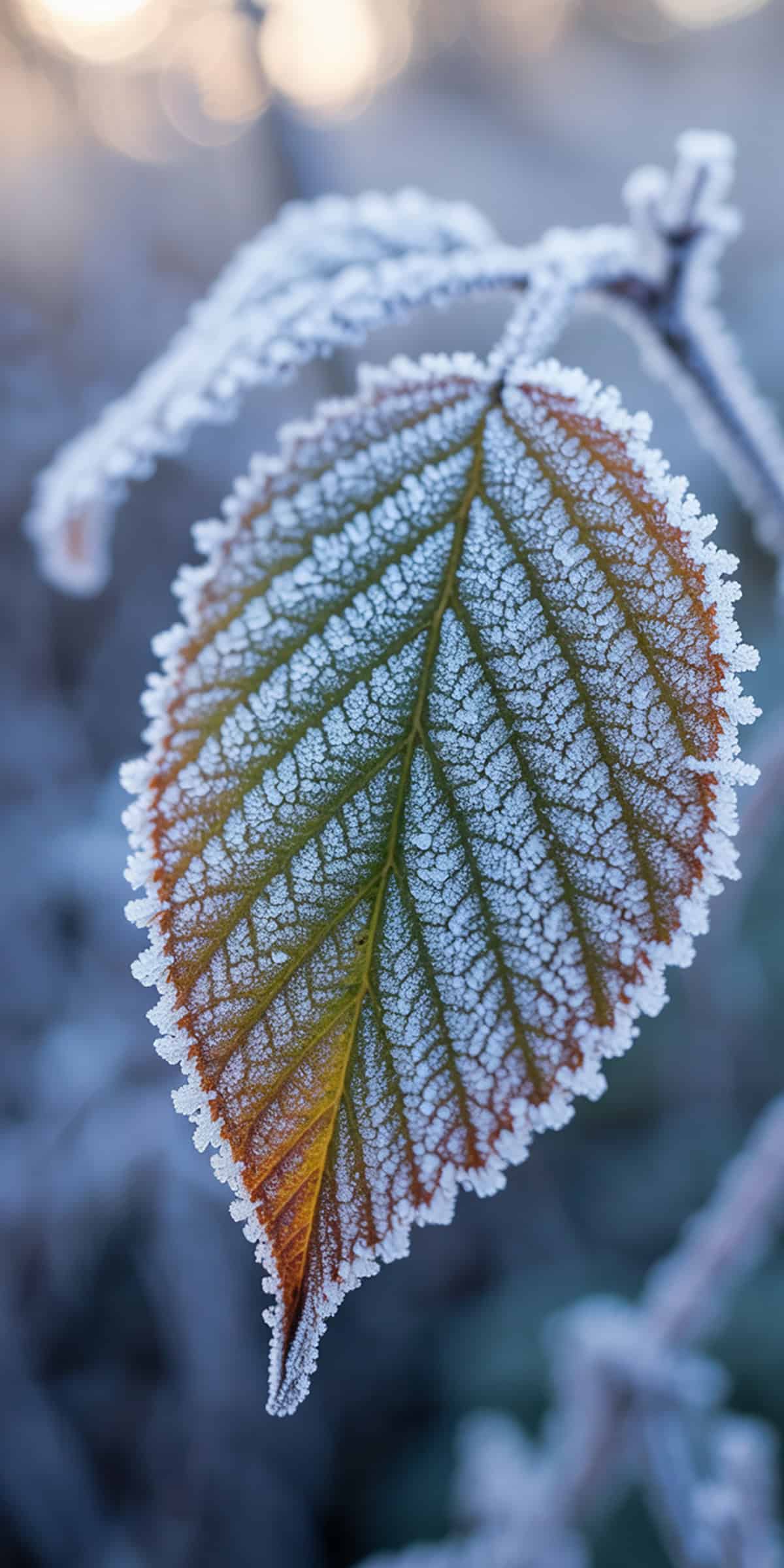 Frosted Leaf Macro