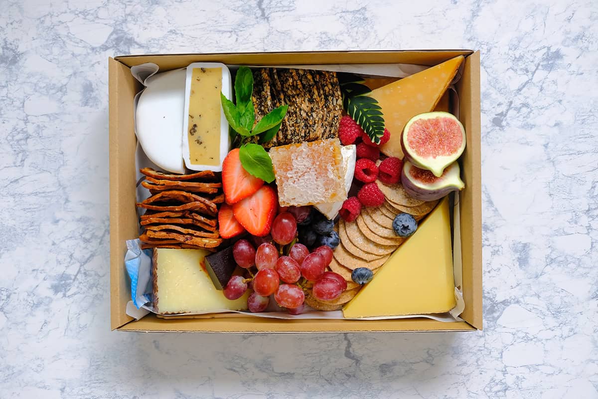 Gourmet Cheese and Fruit Box